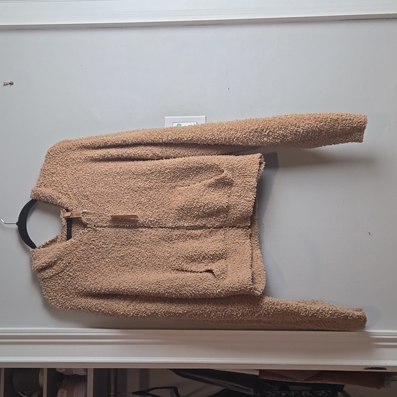 SKIMS Cozy Knit Lounge Zip Up Hoodie Camel Brown-Size 2x/3x - Picture 4 of 14